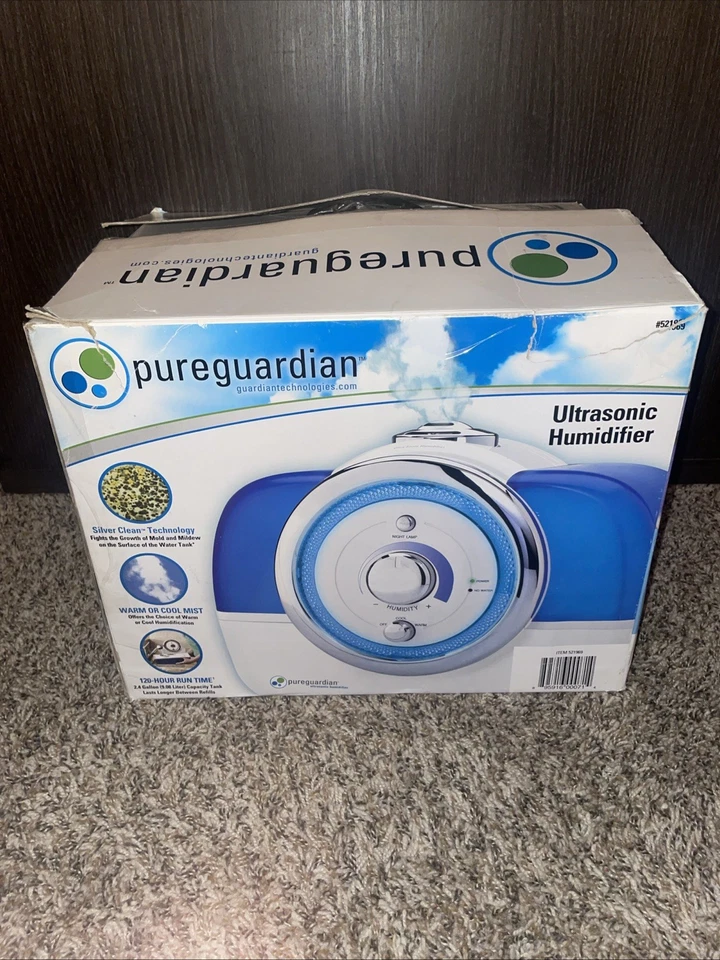 PureGuardian H4500 Ultrasonic Warm/Cool Anti-Germ Mist 120hour 2.4gal HUMIDIFIER - Image 4 of 4