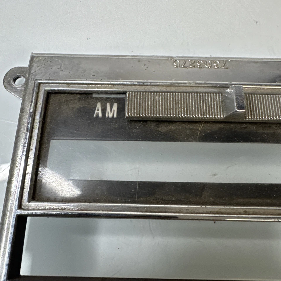 OEM 1968-1971 Chevrolet Corvette Radio Face Plate 7303275 Chrome - Image 2 of 4