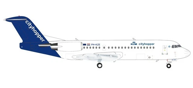 Herpa Wings 1:200 Fokker 70 Cityhopper KLM 570640 - Bild 1 von 1