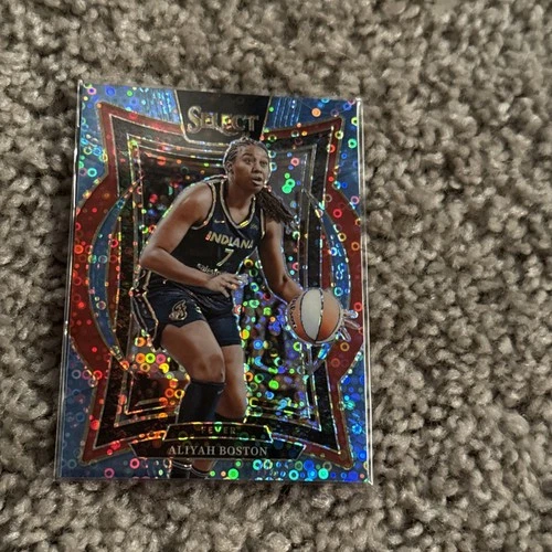 2025 Panini Select WNBA ALIYAH BOSTON BLUE DISCO PRIZM FEVER 58/125 #64