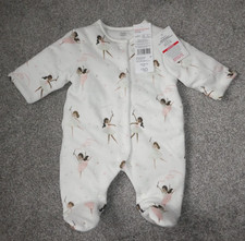 BABY GIRLS PADDED SLEEPSUIT UP TO 1 MONTH 10LBS NEW WITH TAGS RRP £10