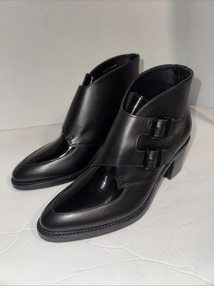 Botín de tacón medio The Office Of Angela Scott Miss Joan 35 1/2 color negro AS167BLK Foto 3 de 4