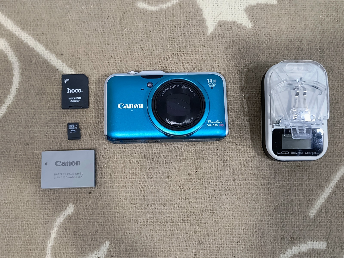 Canon PowerShot SX230 HS 12.1MP Digital Camera - Blue Fully