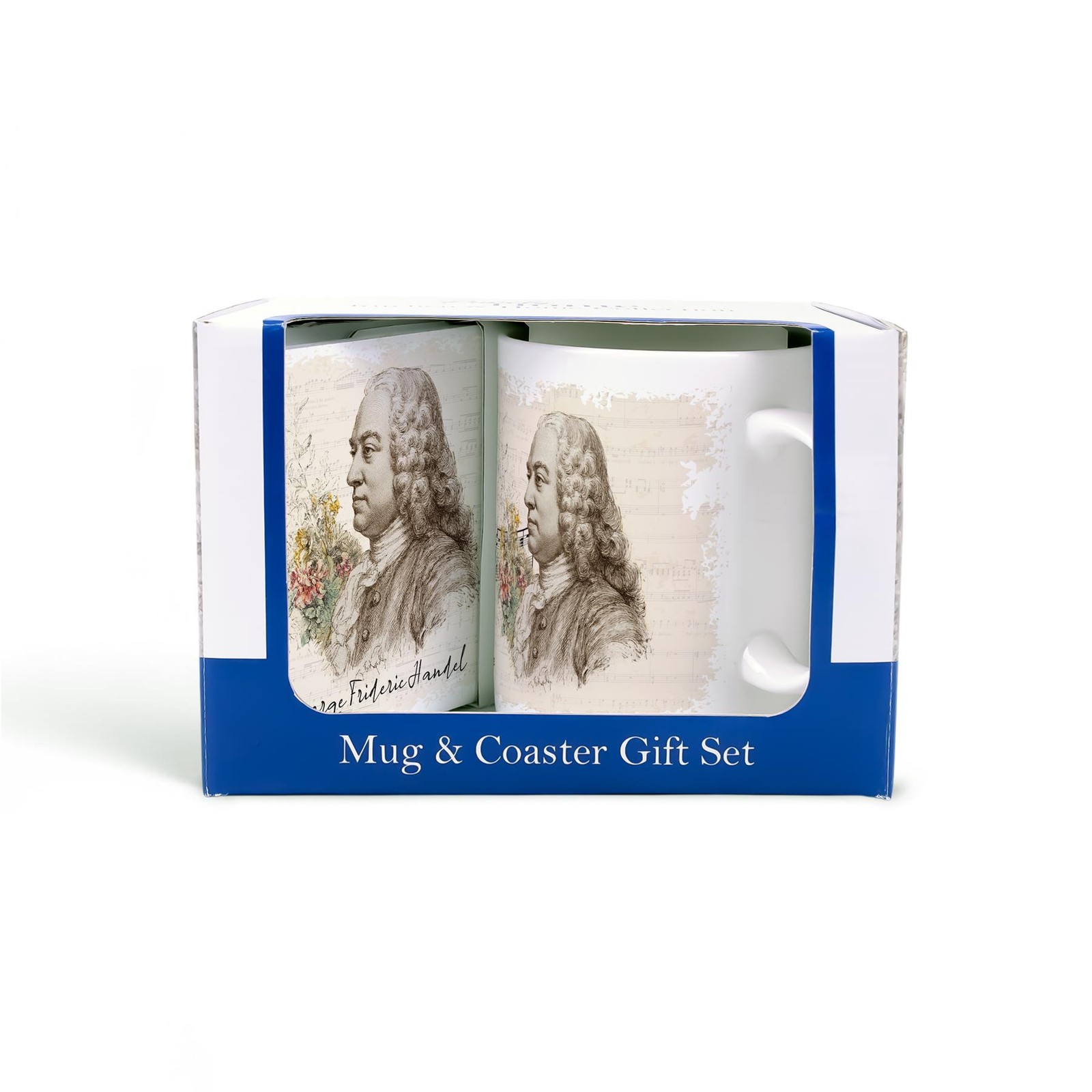Handel Mug & Coaster Gift Set - Classical Music Composer Portraits Present