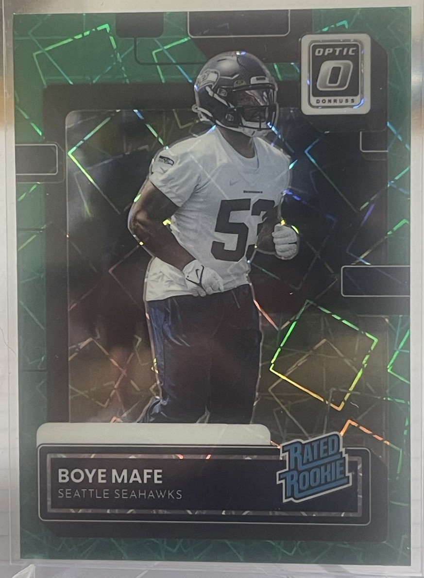 Boye Mafe Panini Donruss #368 Optic Preview-Green Velocity