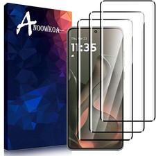 3 Pack Designed for Motorola Moto Edge 2025 3D screen protector Tempered Glas...