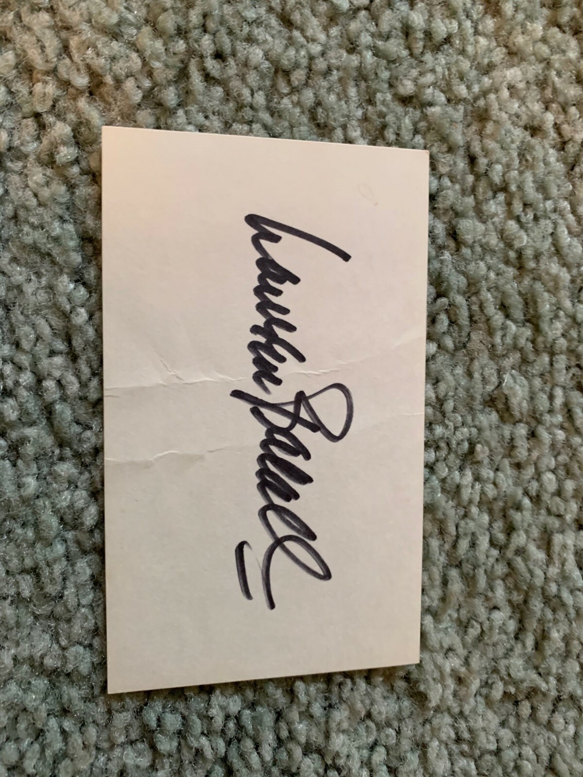 Lauren Bacall Autographed Signed Index Card Actress Key Largo The Big ...