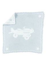 30x32 Inch Soft Blue White Blanket Cute Charming Design for Babies