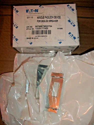 LOT OF 10 - EATON 1223C77G03 HANDLE PADLOCK DEVICE FOR GB GC BREAKER