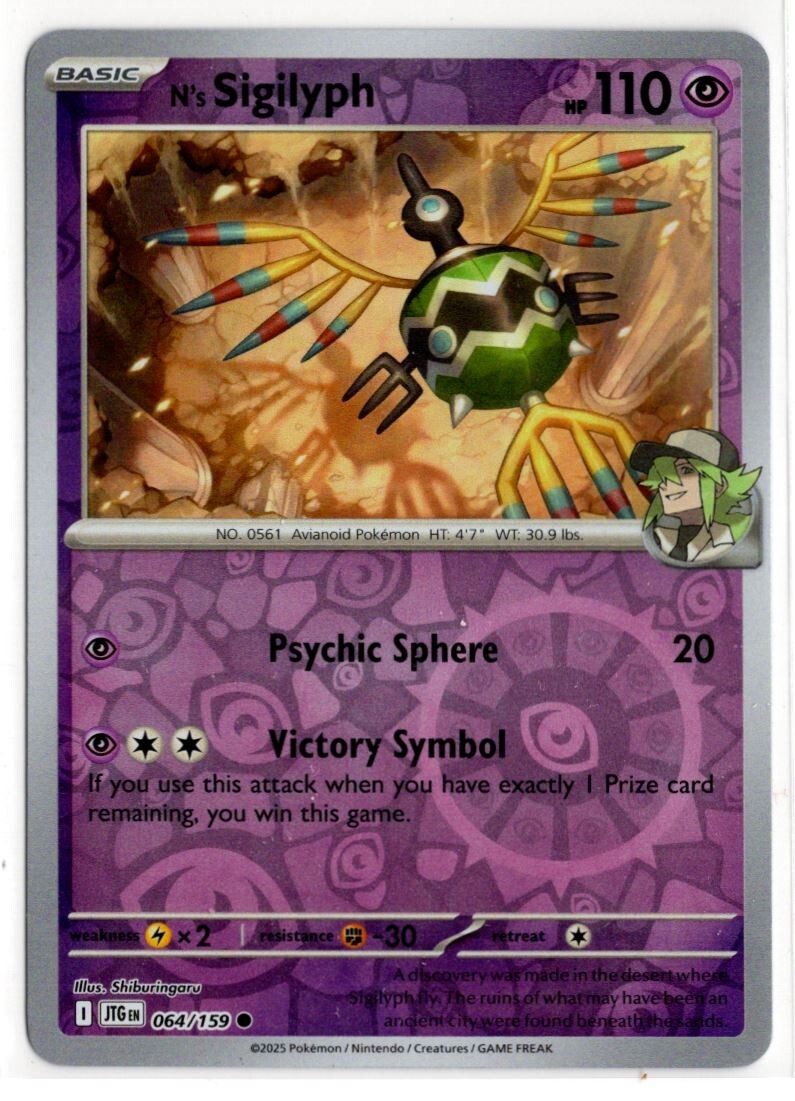 Pokemon Journey Together Reverse Holo 064/159 N's Sigilyph