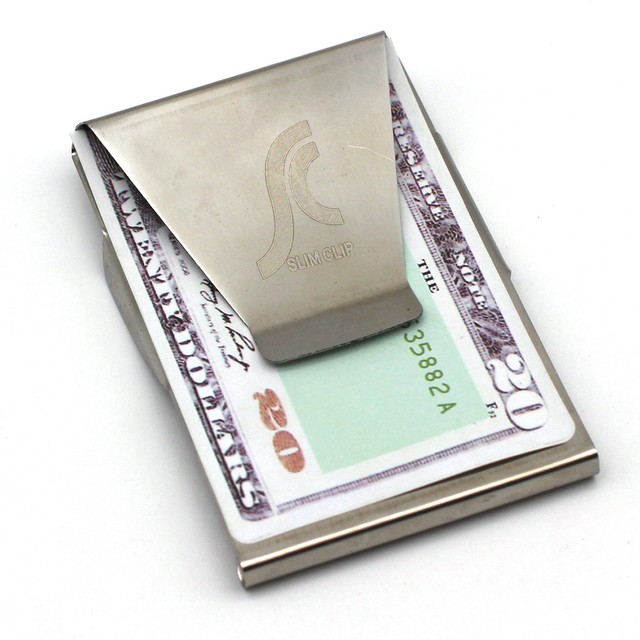 Stainless Steel Slim Clip Double Sided Wallet Money Clip Credit Card Holder Clip - 