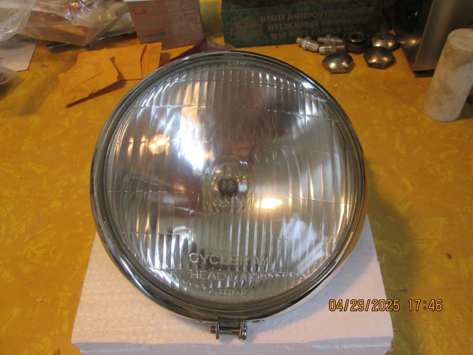 Faro Harley Panhead Knucklehead Flathead EL WL ULH 45 Springer Cycleray Foto 4 de 4