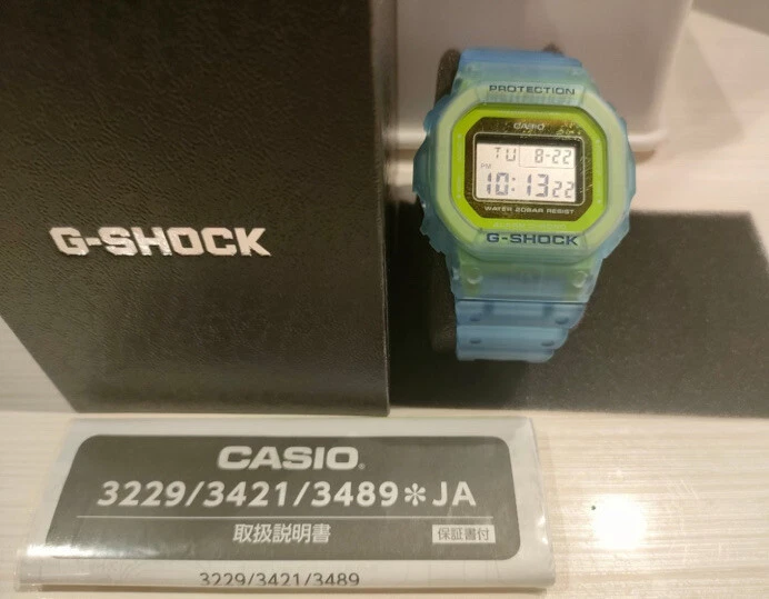 Authentic Casio G Shock Blue DW5600LS 2 DW5600 Skeleton model From Japan