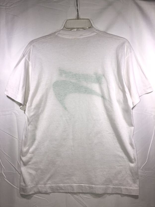 トップス White Arch Logo 90s Single Stitch Tee Vintage 90s Express EXP Jeans Single Stitch T Shirt Mens 2XL