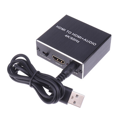 HDMI Splitter Audio Extractor 4K/60HZ HDMI 2.0 Optical SPDIF Converter for DVD