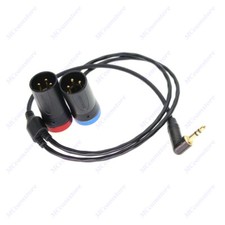3.5mm TRS to XLR 3 pin Male for R DE Wireless GO II Dual Channel wireless output