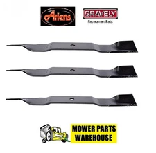3 REPL ARIENS GRAVELY ZTX IKON X XL LAWN MOWER BLADES 04771200 52" DECK