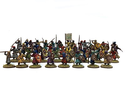 MEDIEVAL ARAB SARACEN WARRIORS 40 28mm painted historical DARK AGE SAGA