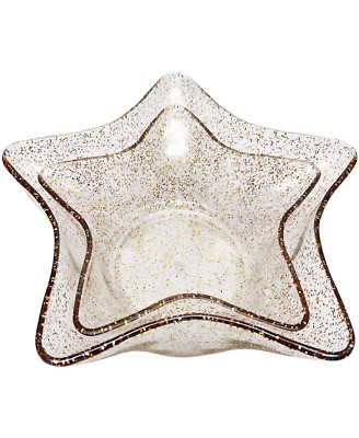 The Cellar Holiday Cheer Glitter Star Bowls, Set of 2