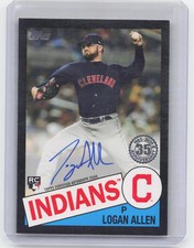 2020 Topps #85A-LA Logan Allen 1985 RC Black Auto #/199