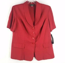 Cimmaron Plus Women's Red Button Down Blouse Top USA (Size 14) ***NEW*** 
