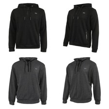 2 X IST Men's 1/4 Zip Fleece Hoodie Sweatshirt M L Black Gray Athletic New MS 50