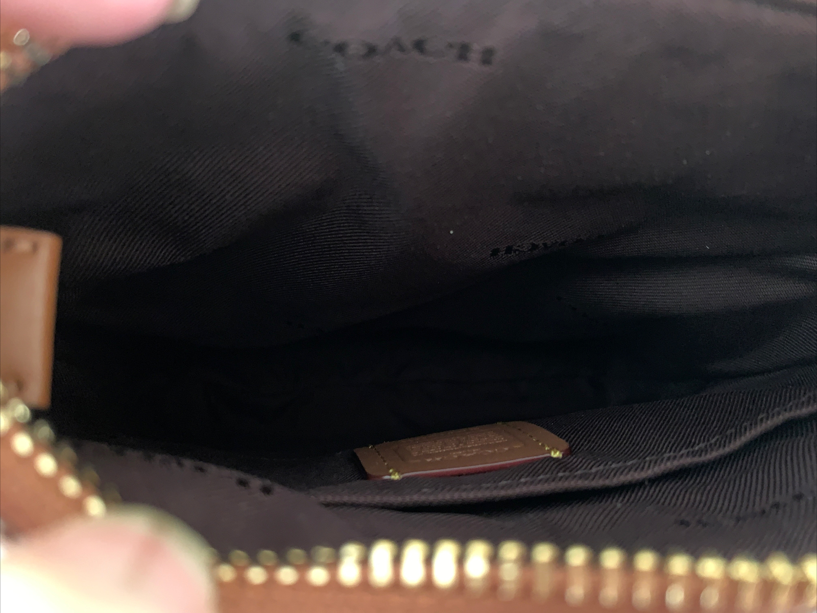 Coach Kitt Denim Jacquard Crossbody Burnished Amber for sale online eBay