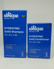 Ethique Beauty Hydrating Shampoo Bar + Conditioner Bar for dry hair ~NIB~