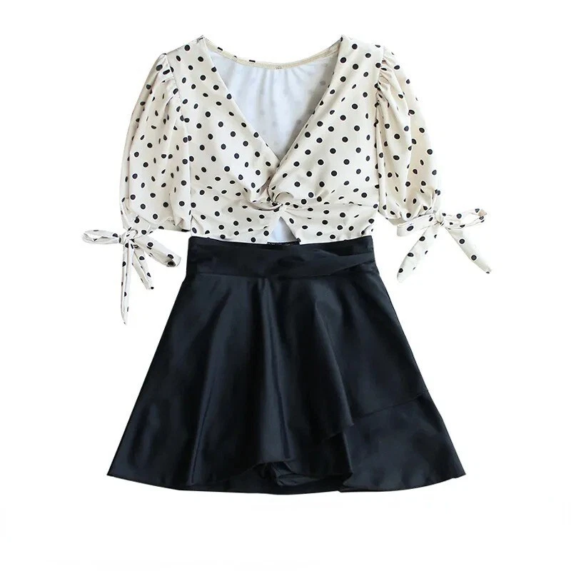 Mujeres Traje de baño de una pieza Traje de baño Traje de baño Playa Vestido de baño con pantalones cortos Foto 4 de 4