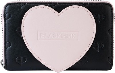 Loungefly Blackpink All Over Print Heart Faux Leather Zip Around Wallet 