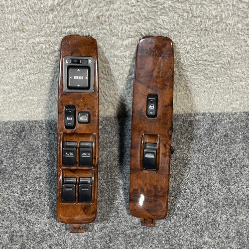 1999-2002 Toyota 4Runner Woodgrain Front Rear LH RH Window Switches Trim Panel