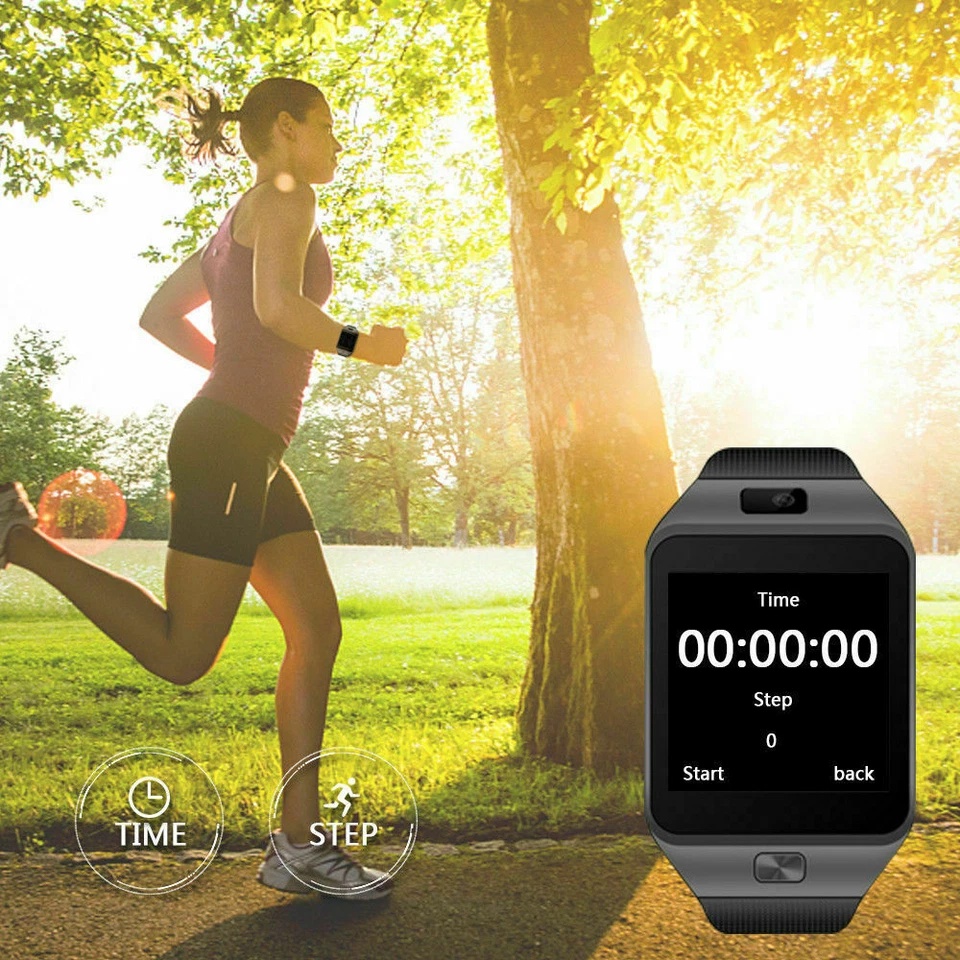 Touchscreen Wrist Smart Phone Watch Sports Call Text Fitness Tracker Sim SD Card - Image 4 of 4