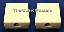 2X Modular Surface Mount Telephone Wall Jack Home Phone Land Line Outlet VWLTW