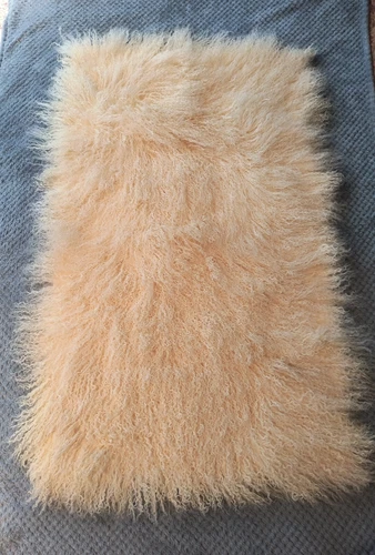 Mongolian Lambskin,  Large Piece 40" x 24"  Doll Makers, Father Christmas, Santa