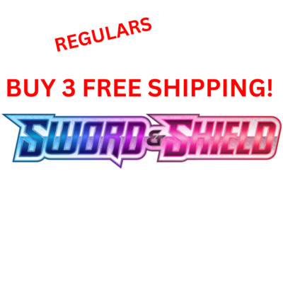 SWORD & SHIELD Pokémon TCG 1 - 202 - PICK YOUR OWN Regulars LP/NM 3+ FREE SHIP