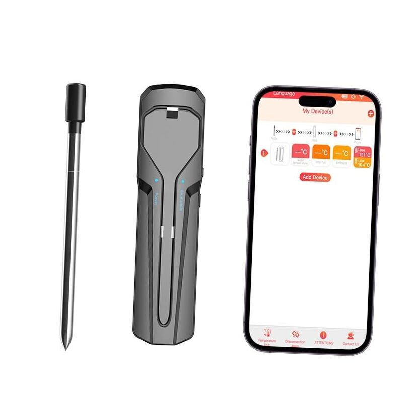 Wireless Meat Thermometer, Digital Cooking Thermometer with 500 ft Bluetooth-image