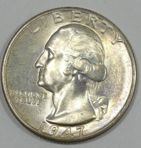 1947-D Washington Quarter Nice BRILLIANT UNCIRCULATED Silver 25c