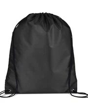 5 Pack Of Liberty Bags 8886 Nylon Bag Value Black Cord Drawstring Backpack