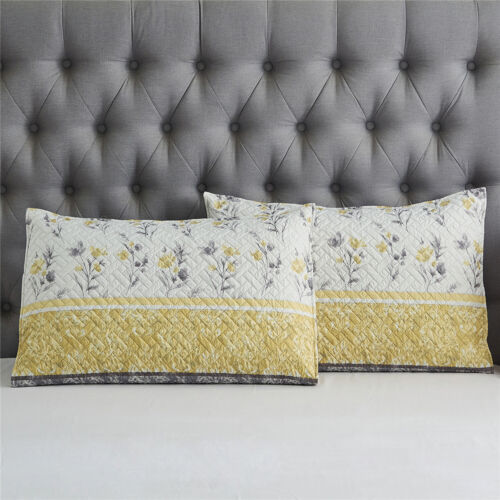 Juego de edredón blanco floral 3 piezas colcha súper suave reversible Queen King - Imagen 30 de 42