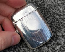 925 Silver Vesta Case Gilt Lined, Pinstripe Engraved, Match Safe, 1926 R.Bs