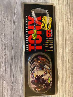 Vintage 1993 Classic Tonx Four Sport Draft Pick Pogs Milk Cap Game - Shaq