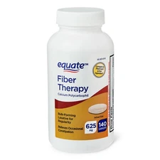 Equate Fiber Therapy Calcium Polycarbophil Caplets, 625 mg, 140 Count..+