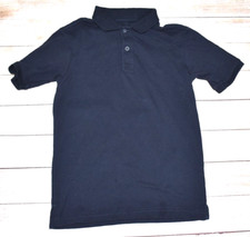 Chaps Shirt Kids Boys Navy Blue Polo Collard Short Sleeve Medium 10/12 