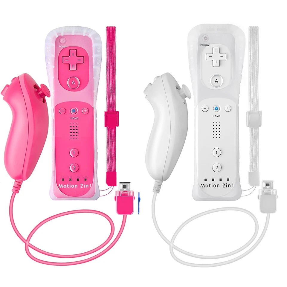 Wii Remote Built-in Motion Plus Nunchuck Controller Case for Nintendo Wii Wii U - Image 2 of 4