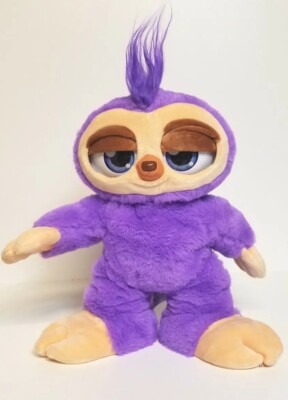 ZURU PETS ALIVE FIFI THE PURPLE FLOSSING SLOTH  11'' INTERACTIVE WORKS GREAT EUC
