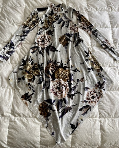 MAISON MARTIN MARGIELA MM6 IVORY VELVET FLORAL DRESS SMALL