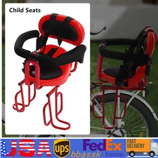 Kids Bike Seat, Portable Rear Mounted Child Bike Seat, Bike Attachment Red