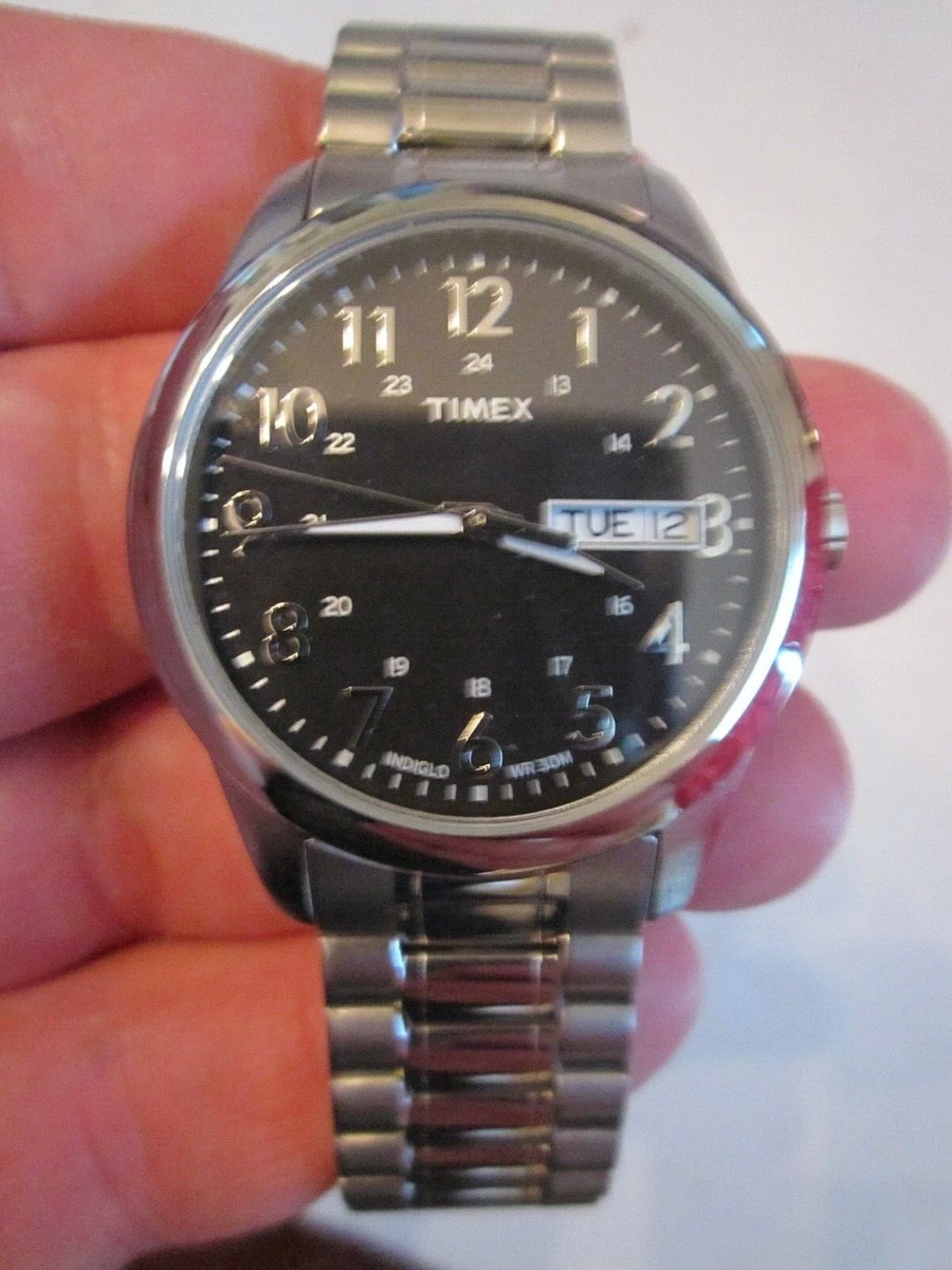 Timex black face watch cheap