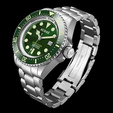✅ AUDAZ ABYSS DIVER GREEN DIAL 1000M DIVER WATCH INTERNATIONAL SHIPPING DEALER