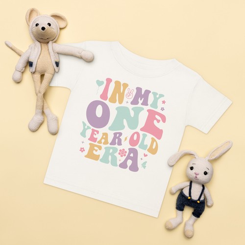 In My One Year Old Era Baby Jersey T-shirt, First Birthday Gift, 1st Bday Shirt - Picture 6 of 6